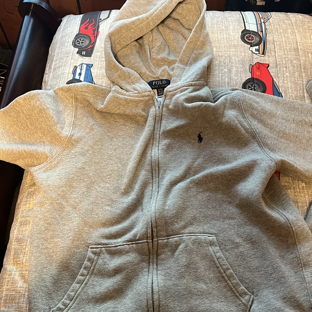 Polo by Ralph Lauren Gray Zip Hoodie - Kids